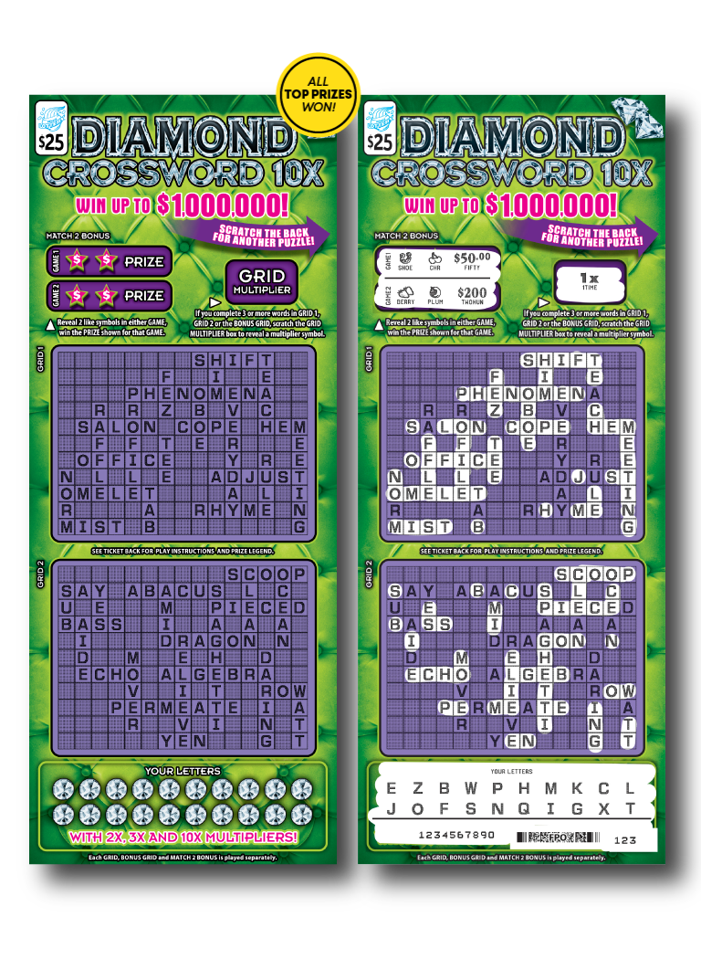Diamond Crossword 10X Instant Ticket Game
